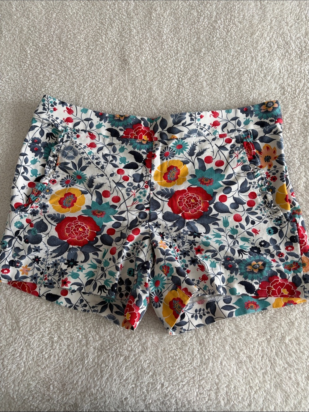 LOFT Floral Jean Shorts